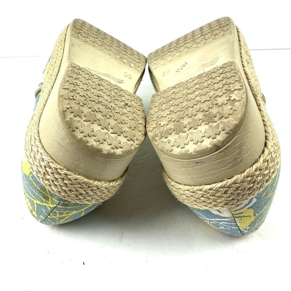 Dansko Victoria Clogs 39 Hawaiin Tahiti Floral Canvas Slip On Shoes Womens - Picture 12 of 12